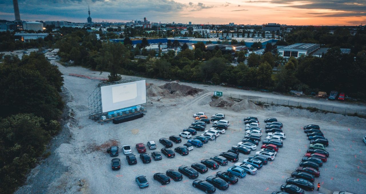 A pop-up drive-in cinema on the Zenith car park, Munich